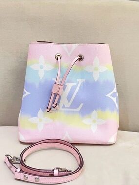Louis Vuitton Pastel Monogram Drawstring Shoulder Bag in Pink, Lavender, Yellow
